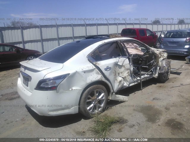 1N4AA5AP6EC433330 - 2014 NISSAN MAXIMA S/SV WHITE photo 4