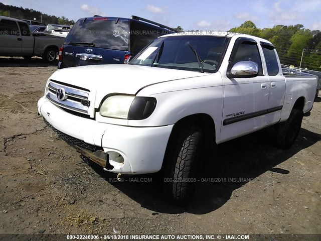 5TBRT34183S362106 - 2003 TOYOTA TUNDRA ACCESS CAB SR5 WHITE photo 2