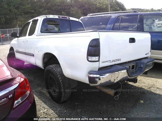 5TBRT34183S362106 - 2003 TOYOTA TUNDRA ACCESS CAB SR5 WHITE photo 3