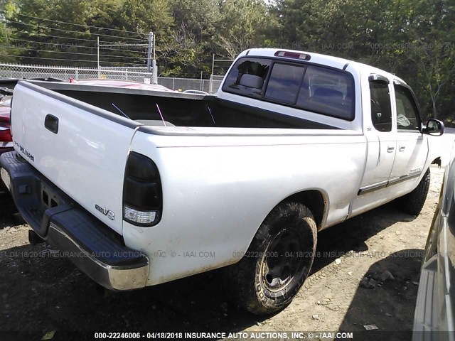 5TBRT34183S362106 - 2003 TOYOTA TUNDRA ACCESS CAB SR5 WHITE photo 4