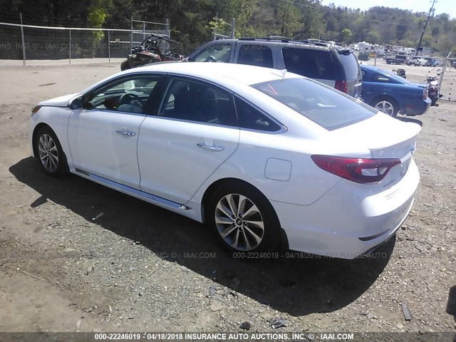 5NPE34AF9FH212284 - 2015 HYUNDAI SONATA SPORT/LIMITED WHITE photo 3