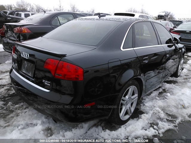WAUDF78E46A018543 - 2006 AUDI A4 2.0T QUATTRO BLACK photo 4