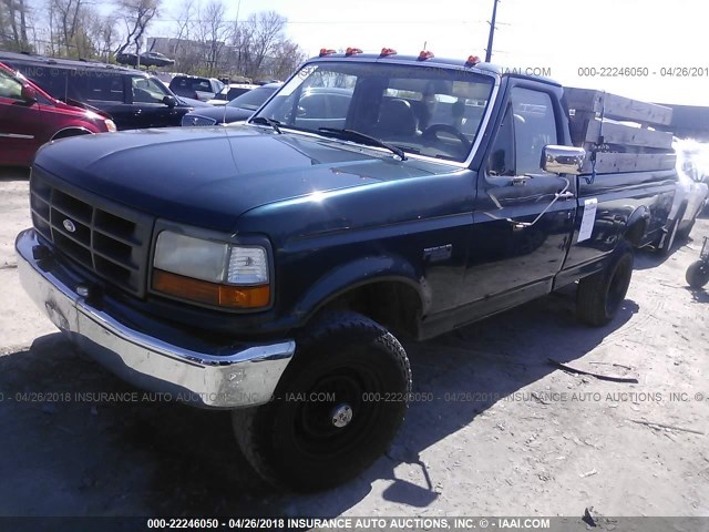 1FTHF26H7VEB68691 - 1997 FORD F250 GREEN photo 2