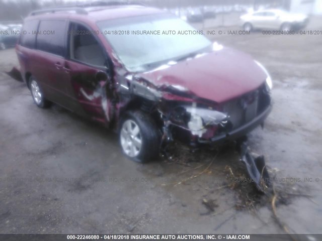 5TDZK23C68S185828 - 2008 TOYOTA SIENNA CE/LE BURGUNDY photo 6