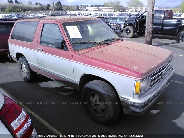 1GNCT18ZXK0160846 - 1989 CHEVROLET BLAZER S10 RED photo 1