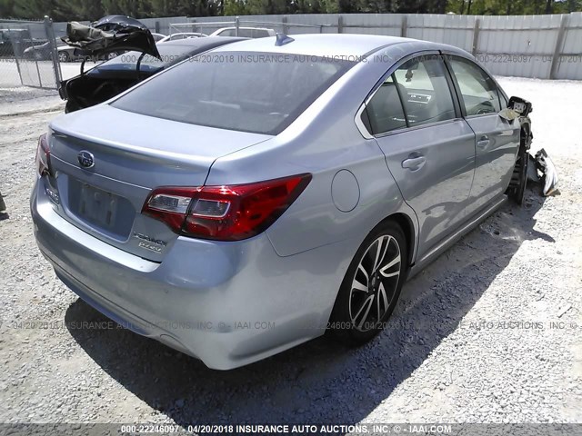 4S3BNAS68H3029581 - 2017 SUBARU LEGACY SPORT SILVER photo 4