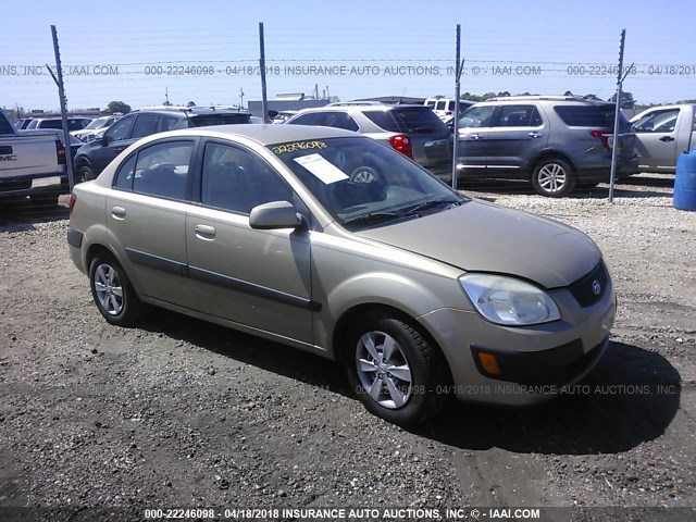 KNADE223596519137 - 2009 KIA RIO LX/SX GOLD photo 1