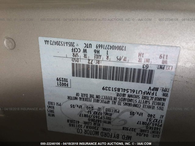 1FMFU16L54LB51339 - 2004 FORD EXPEDITION XLT ოქროსფერი ფოტო 9