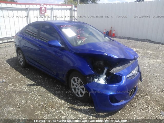 KMHCT4AE6CU221746 - 2012 HYUNDAI ACCENT GLS/GS BLUE photo 1