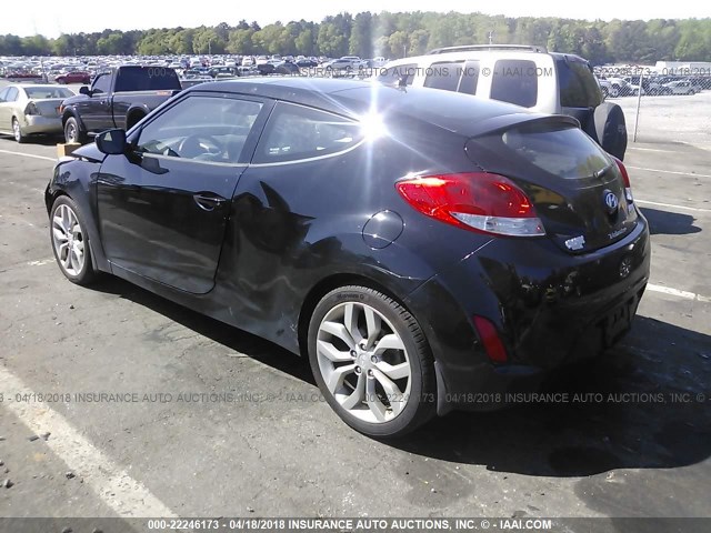 KMHTC6AD3DU146539 - 2013 HYUNDAI VELOSTER BLACK photo 3