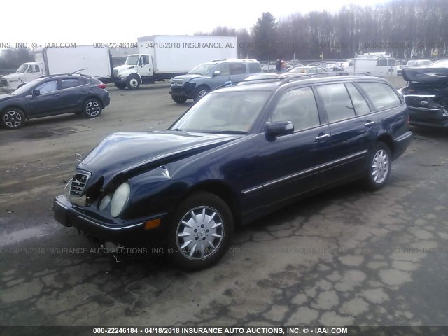 WDBJH82J51X057383 - 2001 MERCEDES-BENZ E 320 4MATIC BLUE photo 2