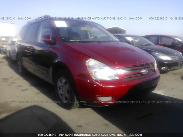 KNDMB233476109226 - 2007 KIA SEDONA EX/LX RED photo 1