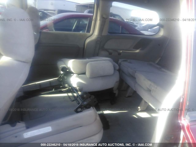 KNDMB233476109226 - 2007 KIA SEDONA EX/LX RED photo 8