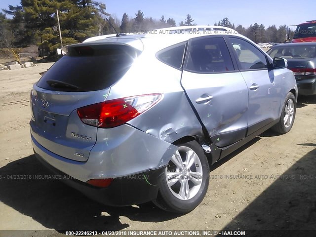 KM8JUCAC6CU534826 - 2012 HYUNDAI TUCSON GLS/LIMITED Light Blue photo 4