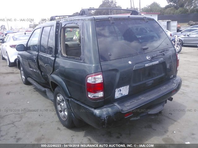 JN8DR09X92W651574 - 2002 NISSAN PATHFINDER LE/SE GREEN photo 3