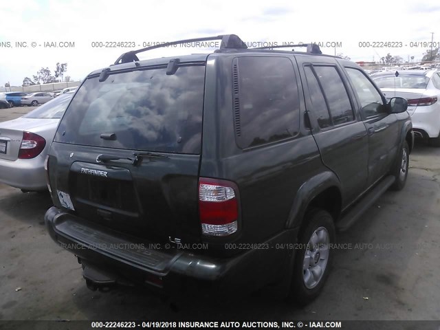 JN8DR09X92W651574 - 2002 NISSAN PATHFINDER LE/SE GREEN photo 4