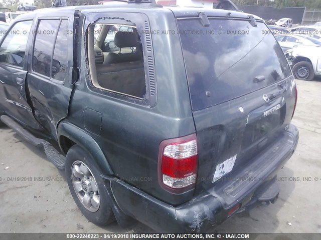 JN8DR09X92W651574 - 2002 NISSAN PATHFINDER LE/SE GREEN photo 6