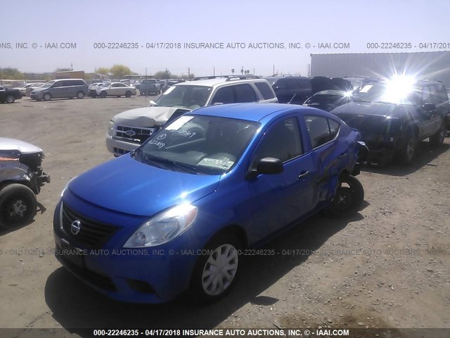 3N1CN7AP0CL810516 - 2012 NISSAN VERSA S/SV/SL BLUE photo 2