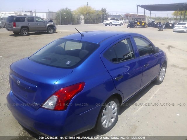 3N1CN7AP0CL810516 - 2012 NISSAN VERSA S/SV/SL BLUE photo 4