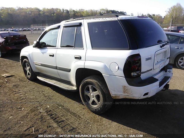 1GNDT13S442341785 - 2004 CHEVROLET TRAILBLAZER LS/LT WHITE photo 3