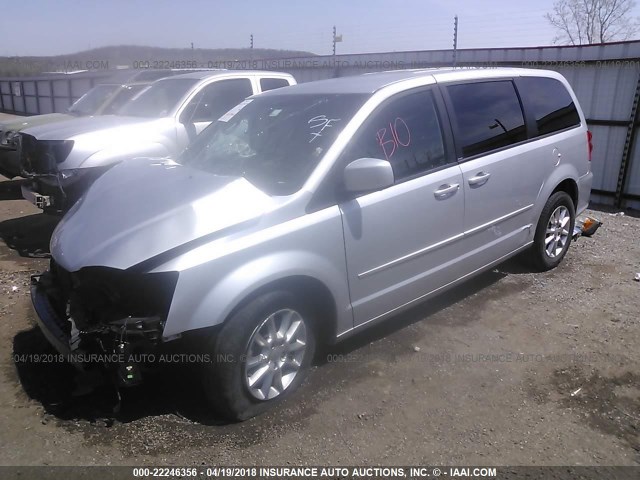 2C4RDGEG6CR249021 - 2012 DODGE GRAND CARAVAN R/T SILVER photo 2