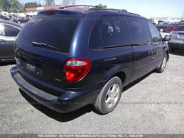 2D4GP44L46R726841 - 2006 DODGE GRAND CARAVAN SXT Dark Blue photo 4