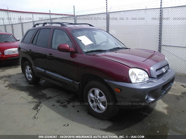 KM8SC73D35U995439 - 2005 HYUNDAI SANTA FE GLS/LX RED photo 1