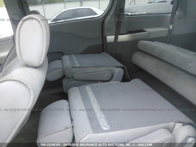 5N1BV28U05N119492 - 2005 NISSAN QUEST S/SE/SL SILVER photo 8