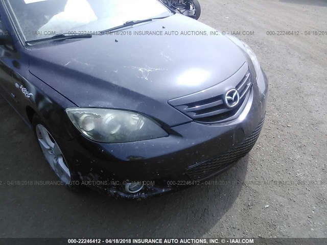 JM1BK143761503041 - 2006 MAZDA 3 HATCHBACK BLACK photo 6