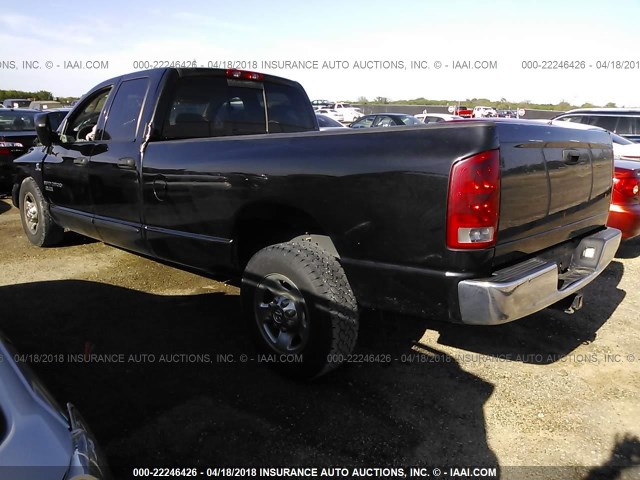 3D7KR28C16G277131 - 2006 DODGE RAM 2500 ST/SLT BLACK photo 3