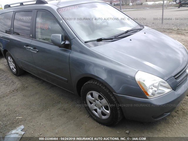 KNDMB233366053245 - 2006 KIA SEDONA EX/LX GRAY photo 1