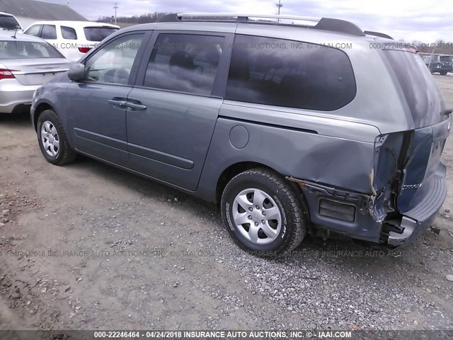 KNDMB233366053245 - 2006 KIA SEDONA EX/LX GRAY photo 3