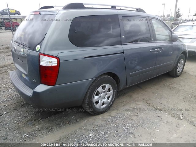 KNDMB233366053245 - 2006 KIA SEDONA EX/LX GRAY photo 4