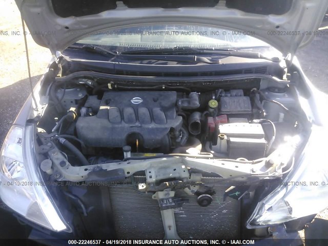 3N1BC1CP6AL434431 - 2010 NISSAN VERSA S/SL SILVER photo 10