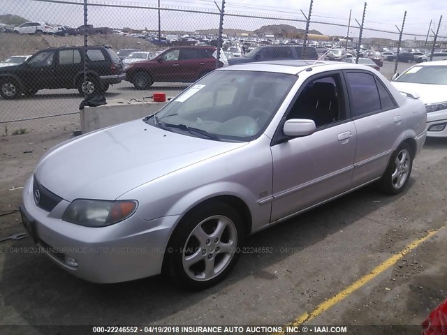 JM1BJ226X10449741 - 2001 MAZDA PROTEGE LX/ES ვერცხლისფერი ფოტო 2