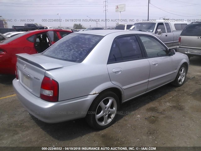 JM1BJ226X10449741 - 2001 MAZDA PROTEGE LX/ES ვერცხლისფერი ფოტო 4