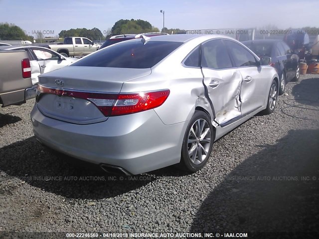 KMHFG4JG2FA463202 - 2015 HYUNDAI AZERA SILVER photo 4