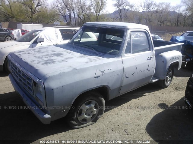 1B7GD14E0CS264701 - 1982 DODGE D-SERIES D150 BLUE photo 2