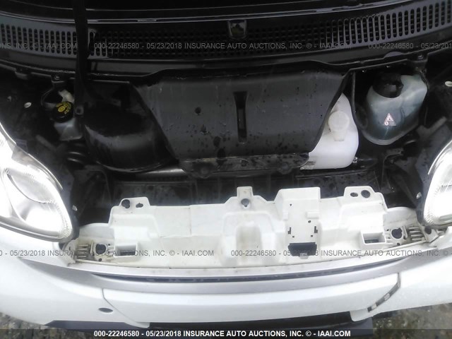 WMEEJ3BA8CK575984 - 2012 SMART FORTWO PURE/PASSION WHITE photo 10