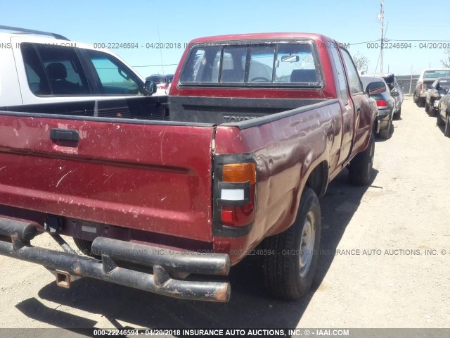 JT4VN13D4M5067415 - 1991 TOYOTA PICKUP 1/2 TON EXTRA LONG WHEELBASE DLX MAROON photo 4