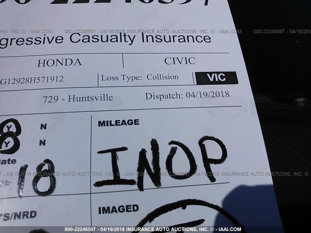 2HGFG12928H571912 - 2008 HONDA CIVIC EXL GOLD photo 7