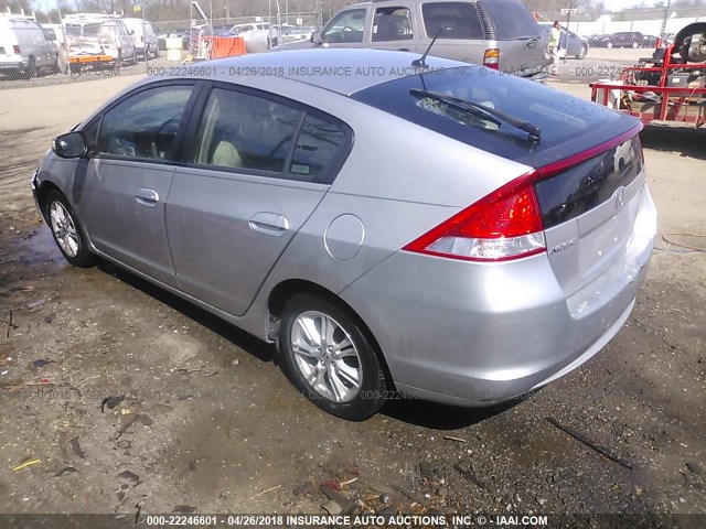 JHMZE2H79AS005322 - 2010 HONDA INSIGHT EX SILVER photo 3