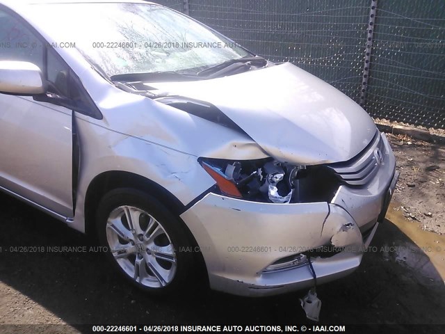 JHMZE2H79AS005322 - 2010 HONDA INSIGHT EX SILVER photo 6