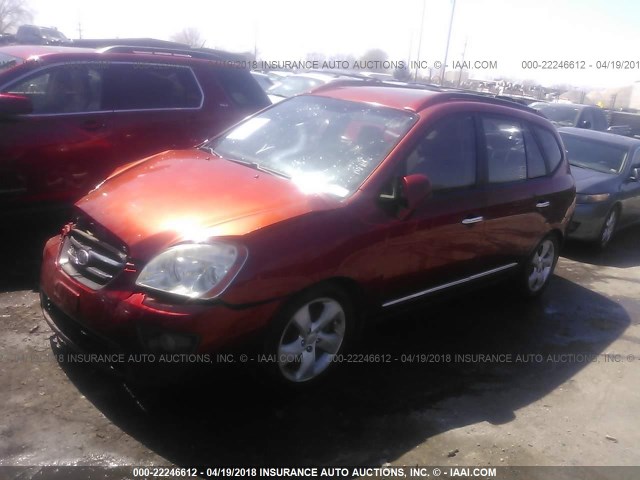 KNAFG526477057904 - 2007 KIA RONDO LX/EX ORANGE photo 2