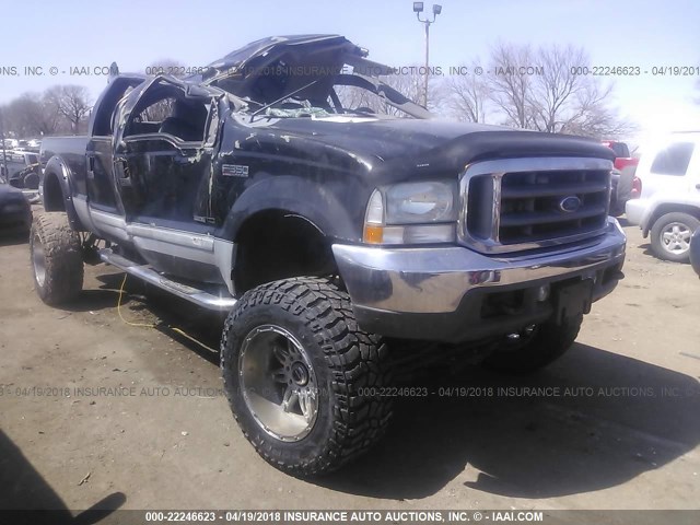 1FTSW31F72EC15246 - 2002 FORD F350 SRW SUPER DUTY BLACK photo 1