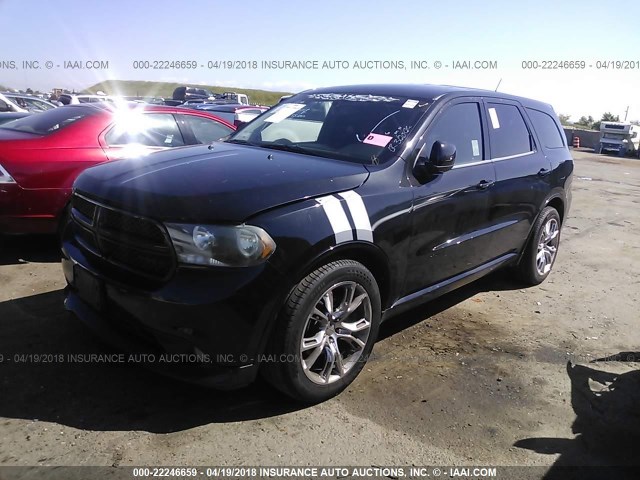 1D4RD3GG1BC687333 - 2011 DODGE DURANGO HEAT BLACK photo 2