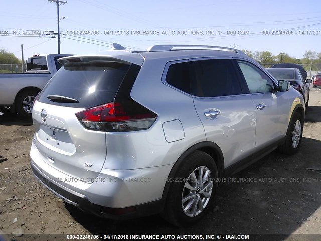 KNMAT2MT4JP514504 - 2018 NISSAN ROGUE S/SV SILVER photo 4