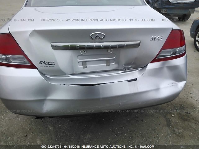 JNKAY41E83M003612 - 2003 INFINITI M45 SILVER photo 6