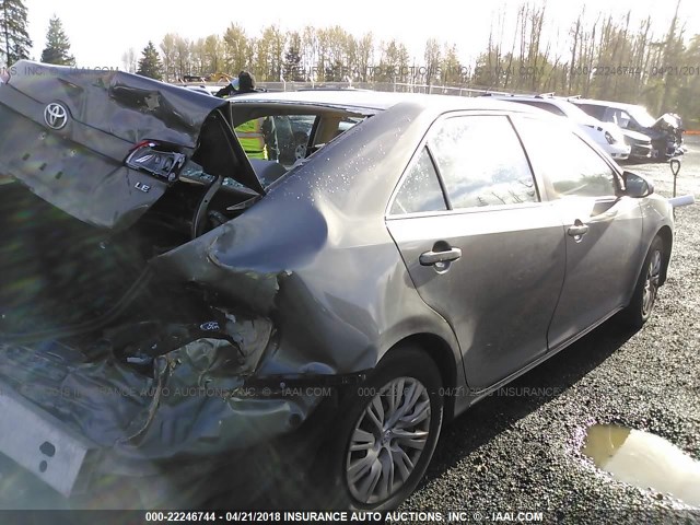 4T1BF1FK7CU518010 - 2012 TOYOTA CAMRY SE/LE/XLE GRAY photo 4