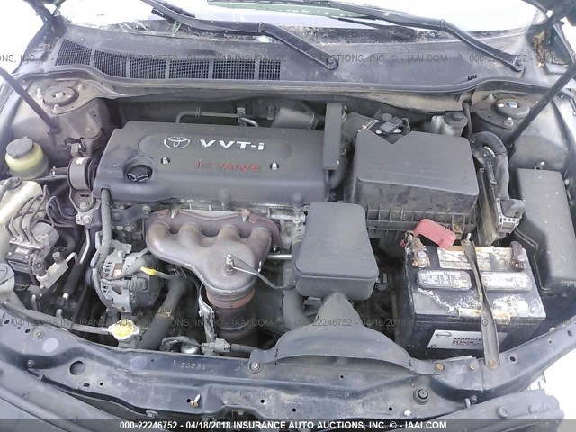 4T1BE46K98U256129 - 2008 TOYOTA CAMRY CE/LE/XLE/SE BLACK photo 10
